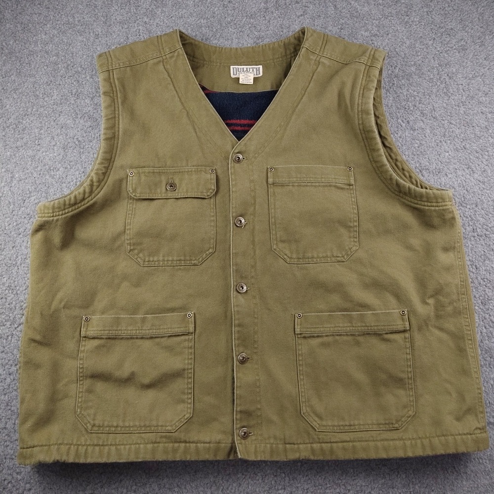 Duluth Trading Co Vest Mens 3XL Fire Hose Canvas Blanket Lined Workwear EUC